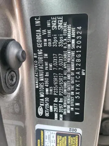 2011 KIA SORENTO BASE  