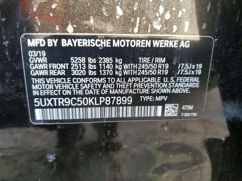 2019 BMW X3 XDRIVE30I  