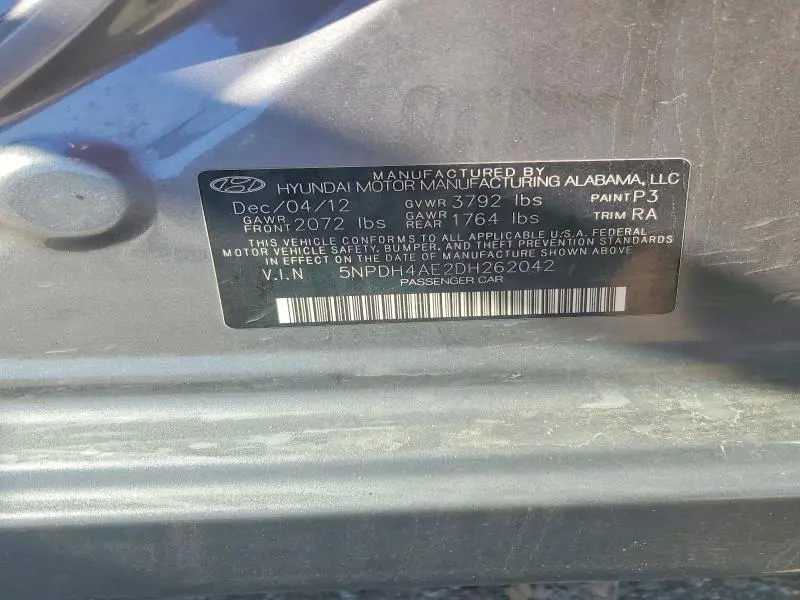 2013 HYUNDAI ELANTRA GLS  