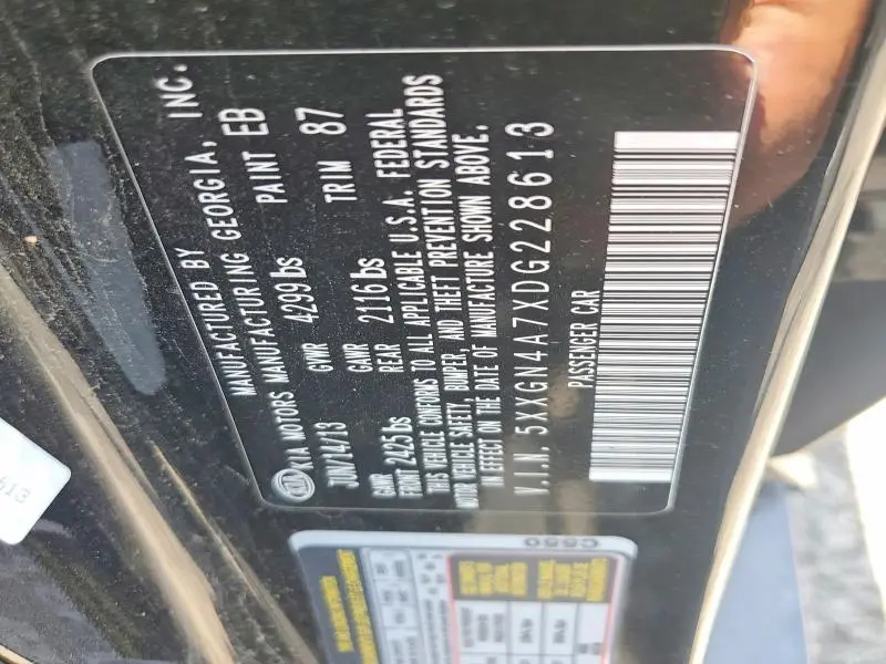 2013 KIA OPTIMA EX  