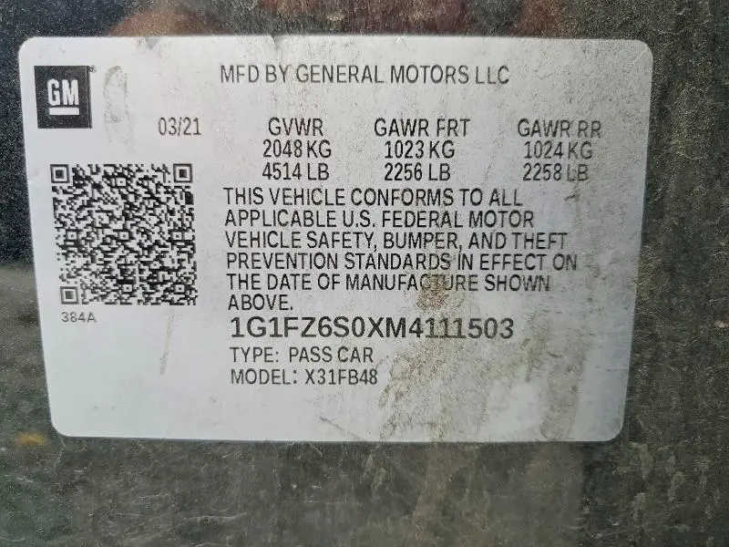 2021 CHEVROLET BOLT EV PREMIER  