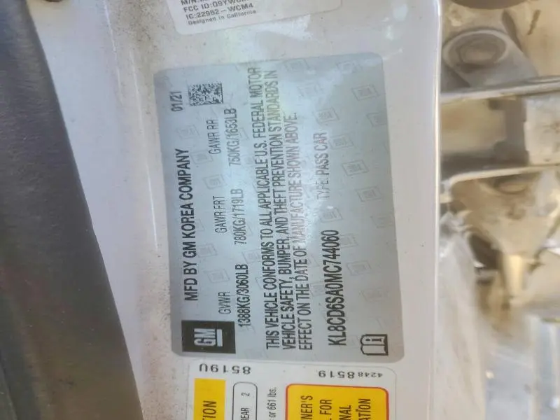 2021 CHEVROLET SPARK 1LT  