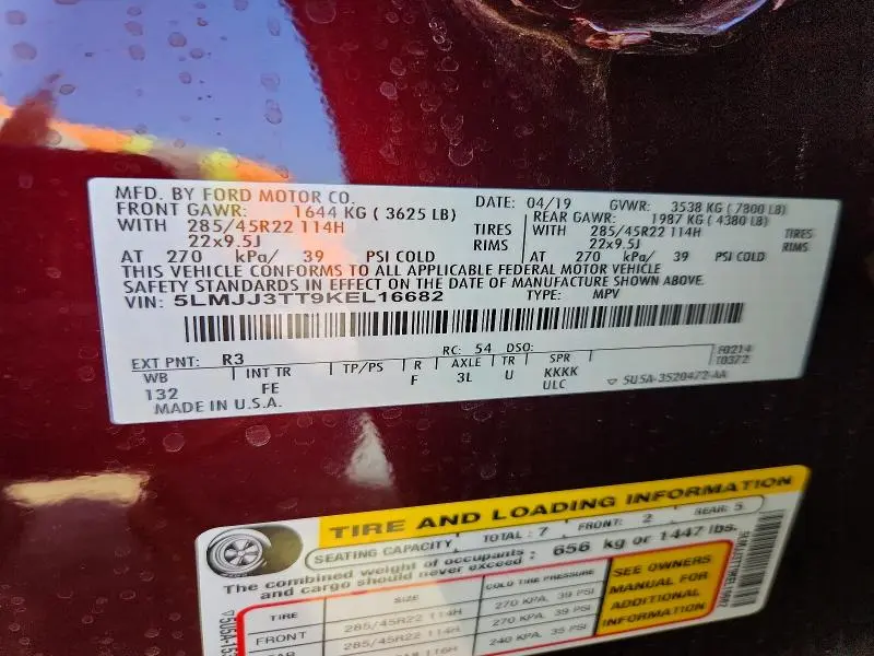 2019 LINCOLN NAVIGATOR L BLACK LABEL  