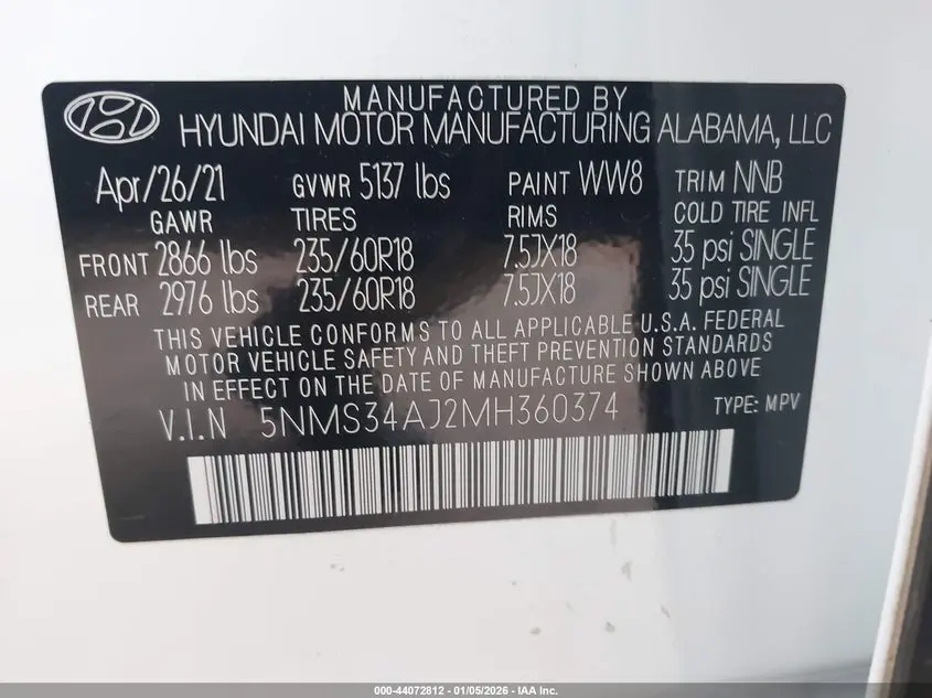 2021 HYUNDAI SANTA FE SEL