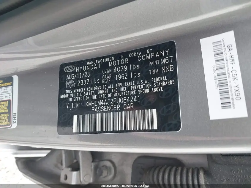 2023 HYUNDAI ELANTRA HYBRID BLUE