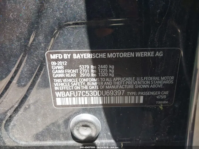 2013 BMW 535I XDRIVE