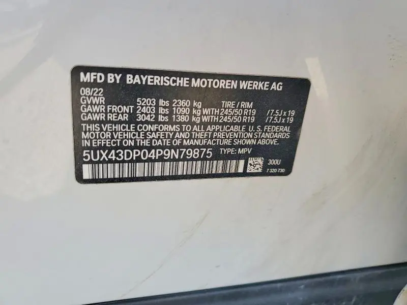 2023 BMW X3 SDRIVE30I  
