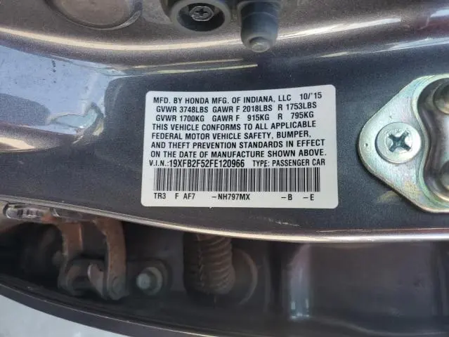 2015 HONDA CIVIC LX  