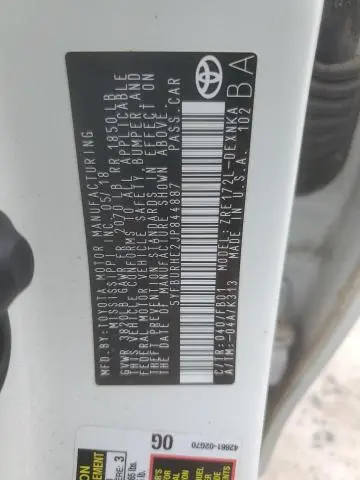 2018 TOYOTA COROLLA L  