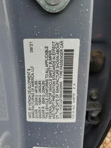 2021 HONDA ACCORD SPORT