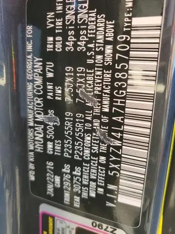 2017 HYUNDAI SANTA FE SPORT   