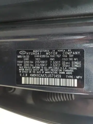 2020 HYUNDAI KONA SEL PLUS  