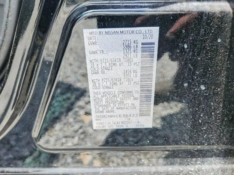 2020 NISSAN PATHFINDER S  