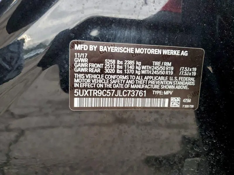2018 BMW X3 XDRIVE30I  
