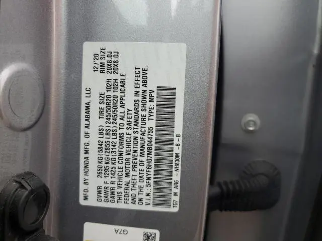 2021 HONDA PILOT ELITE  
