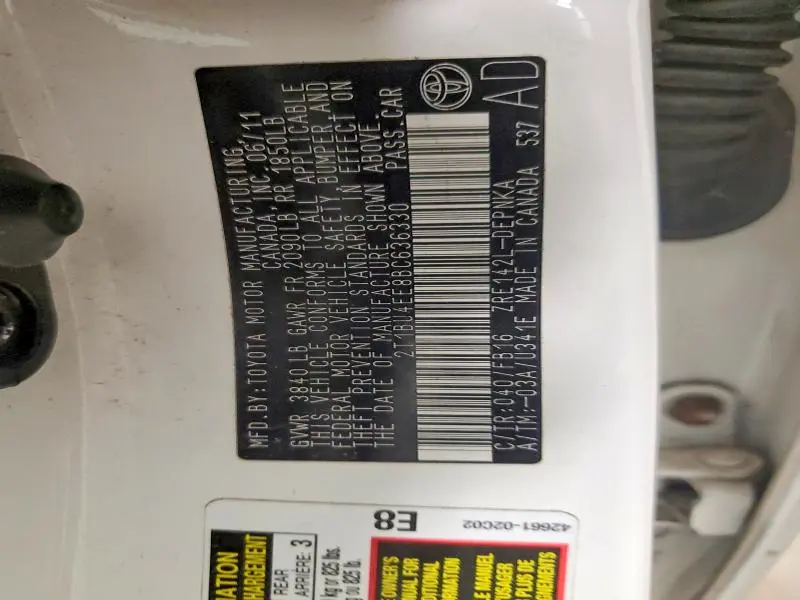 2011 TOYOTA COROLLA LE   