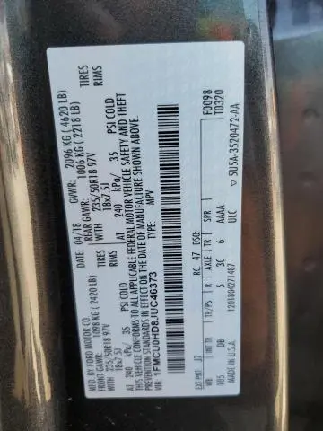 2018 FORD ESCAPE SEL