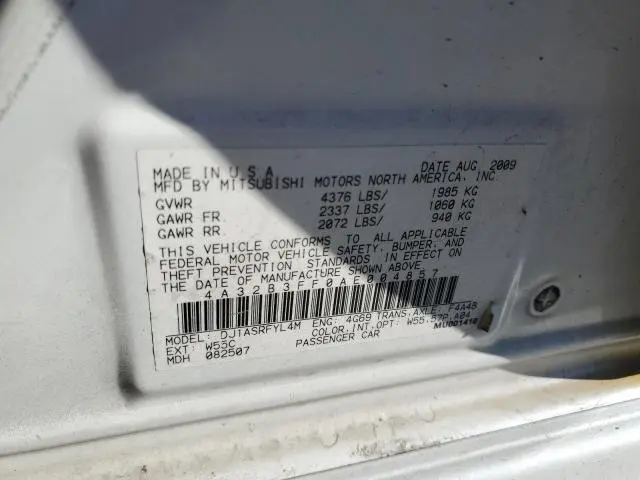 2010 MITSUBISHI GALANT ES