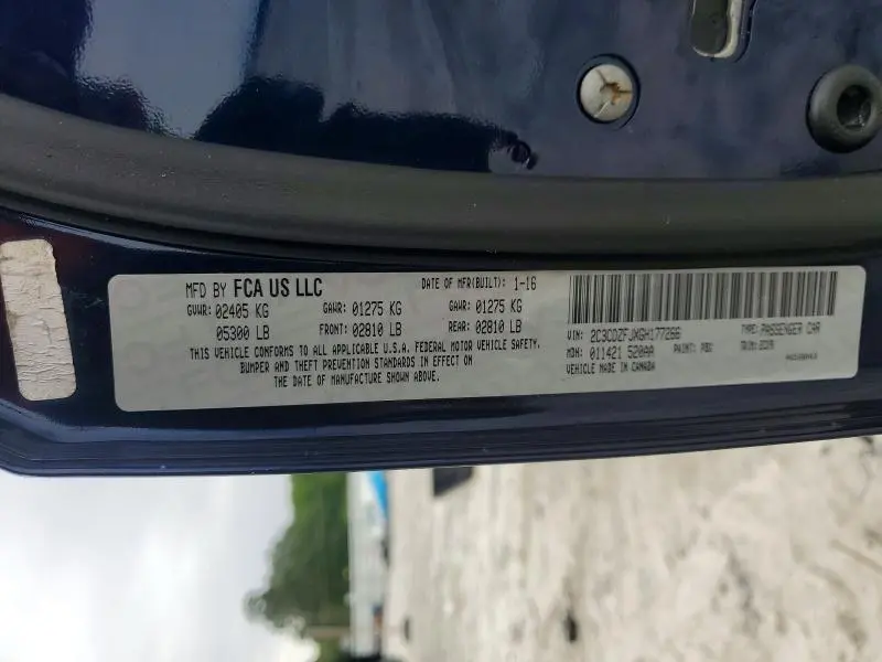 2016 DODGE CHALLENGER R  