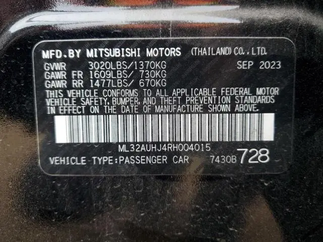 2024 MITSUBISHI MIRAGE ES  