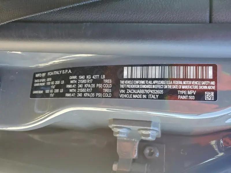 2019 JEEP RENEGADE LATITUDE  