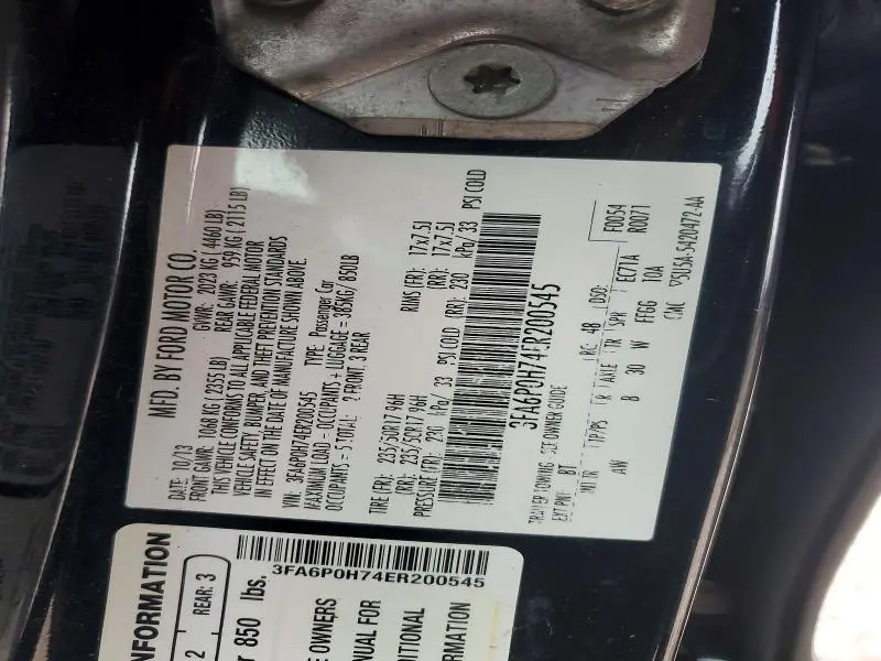 2014 FORD FUSION SE  