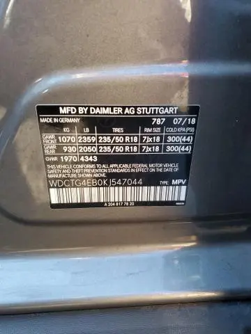 2019 MERCEDES-BENZ GLA 250  