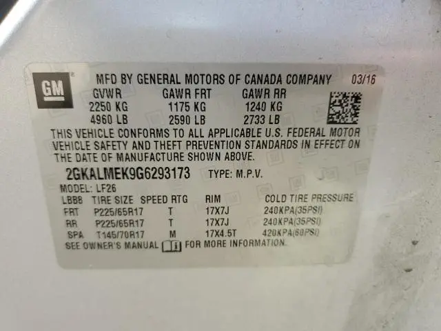 2016 GMC TERRAIN SLE  