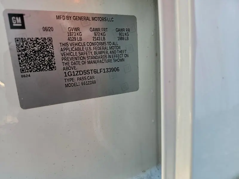 2020 CHEVROLET MALIBU LT  