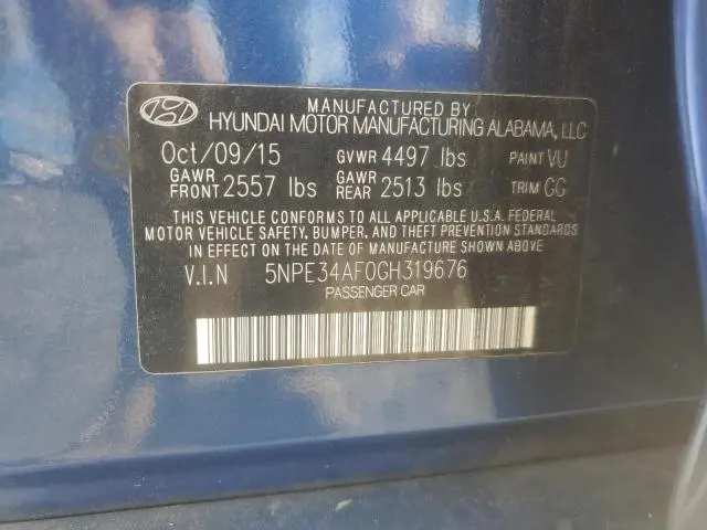 2016 HYUNDAI SONATA SPORT  