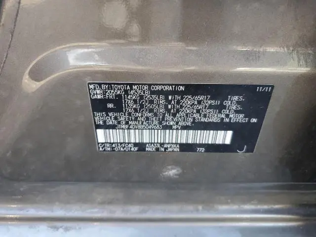 2011 TOYOTA RAV4   