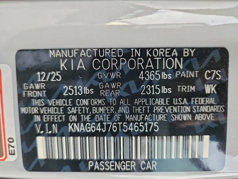2026 KIA K5 GT LINE  