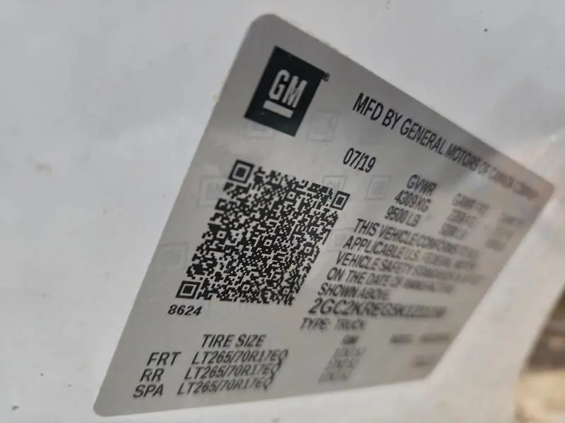 2019 CHEVROLET SILVERADO K2500 HEAVY DUTY  