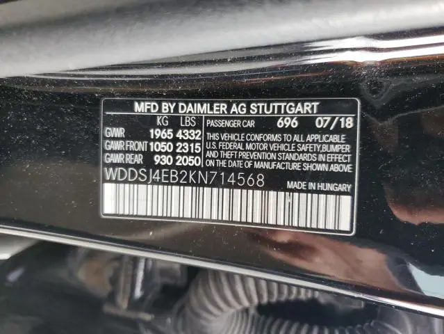 2019 MERCEDES-BENZ CLA 250  