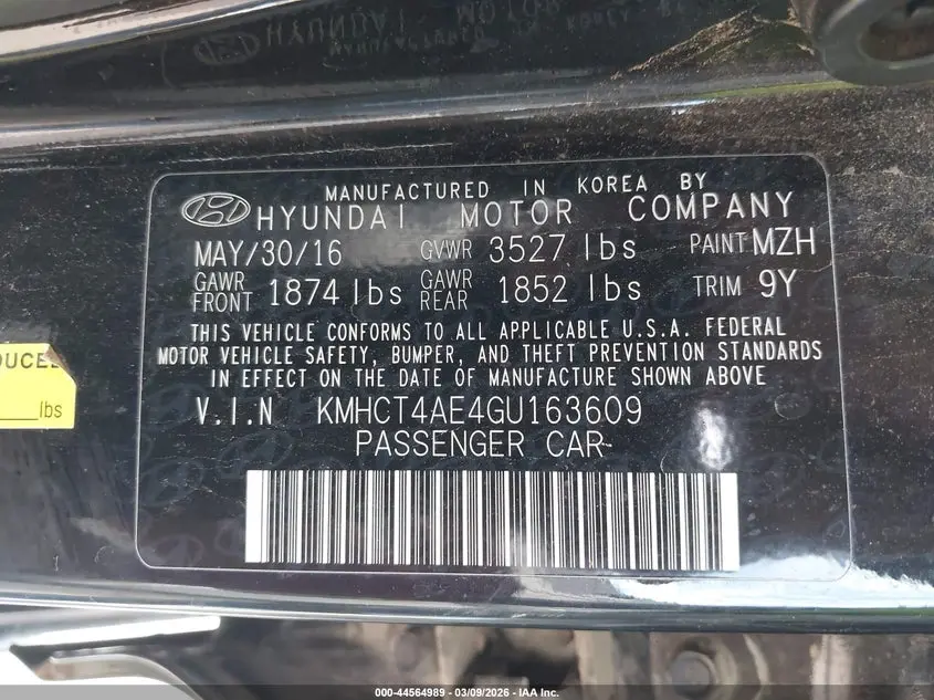 2016 HYUNDAI ACCENT SE