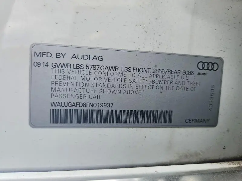 2015 AUDI A8 QUATTRO  