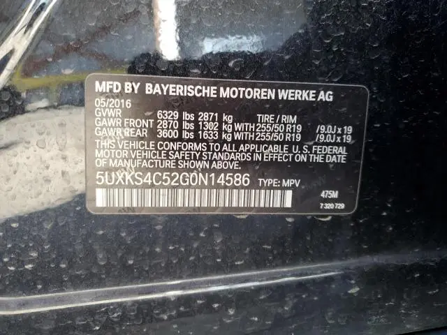 2016 BMW X5 XDRIVE35D  