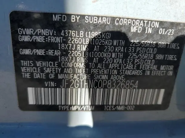 2023 SUBARU CROSSTREK LIMITED  