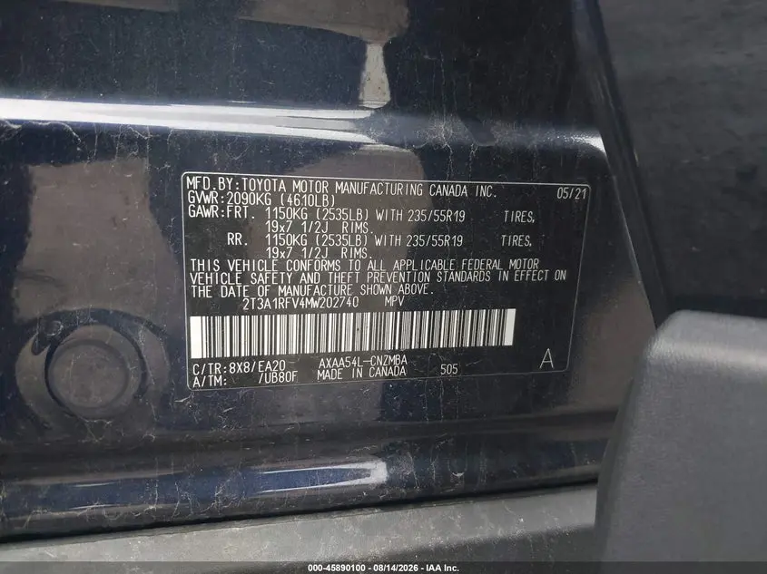 2021 TOYOTA RAV4 XLE PREMIUM