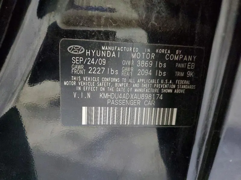 2010 HYUNDAI ELANTRA GLS  