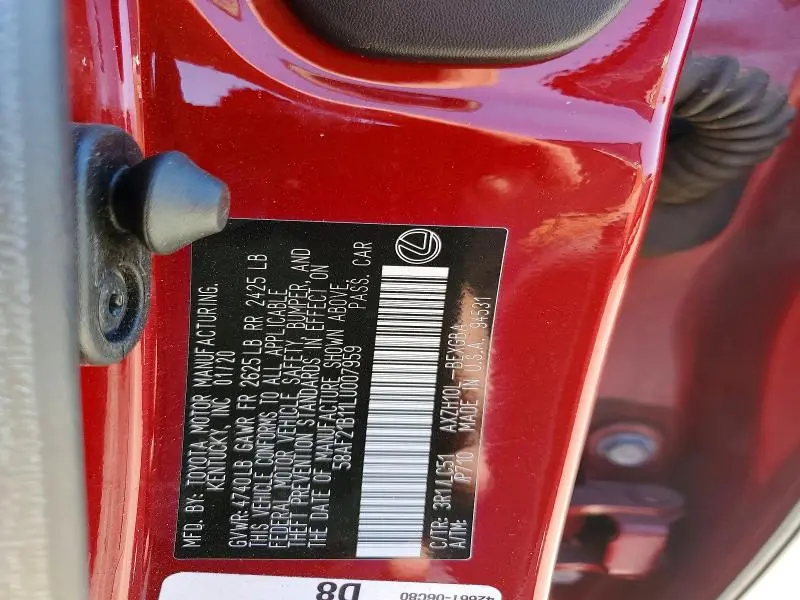 2020 LEXUS ES 300H ULTRA LUXURY  