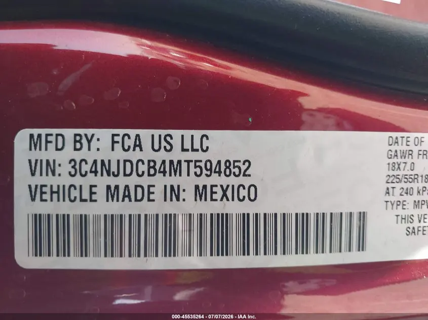 2021 JEEP COMPASS LIMITED 4X4