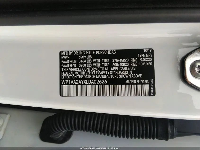 2020 PORSCHE CAYENNE  