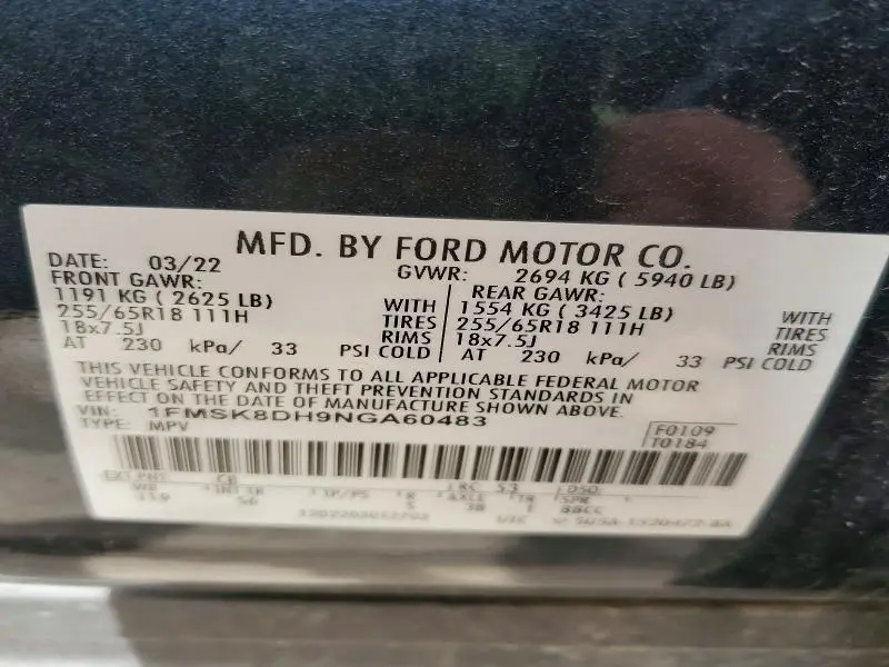 2022 FORD EXPLORER XLT  