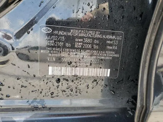 2016 HYUNDAI ELANTRA SE