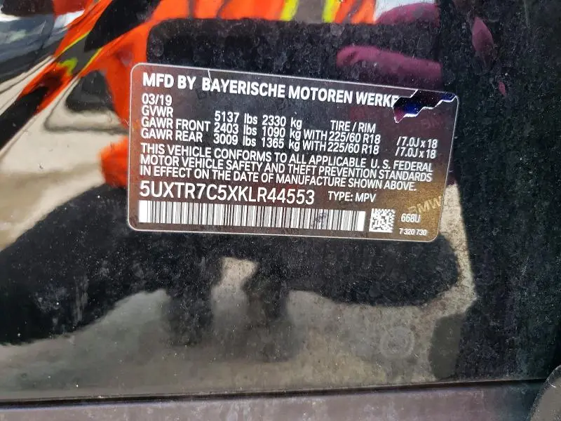 2019 BMW X3 SDRIVE30I  