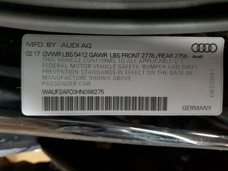 2017 AUDI A6 PREMIUM PLUS  