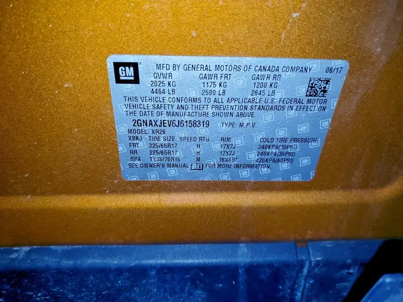 2018 CHEVROLET EQUINOX LT  