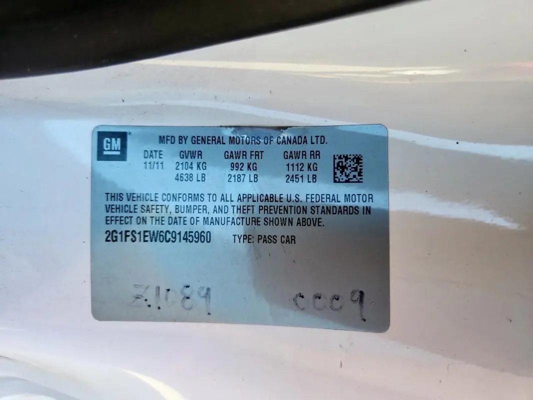 2012 CHEVROLET CAMARO SS  