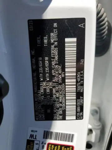 2023 TOYOTA HIGHLANDER L  